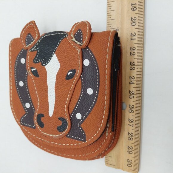 Claire's Pocket Wallet Horse Small Mini Brown Horse Shoe - Picture 7 of 10